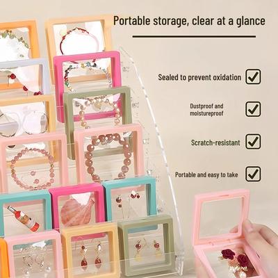 Anti-Oxidations Schmuck-Displaybox mit transparenter PE-Folie für Ringe, Armbänder, Armreifen und Broschen