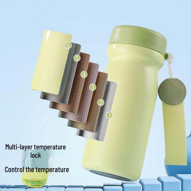 CharmingQi Mini Portable Insulated Stainless Steel Cup