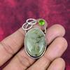 Prehnite & Peridot Jewelry, 925 Solid Sterling Silver Pendant Handmade Gemstone Jewelry, Gifts For Wife Brand New Pendant