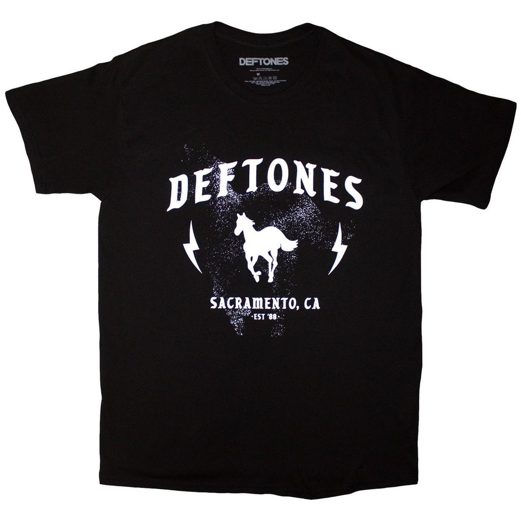 Oficiální tričko Deftones Electric Pony Černé Klasický Rock Metalová Kapela Licencované