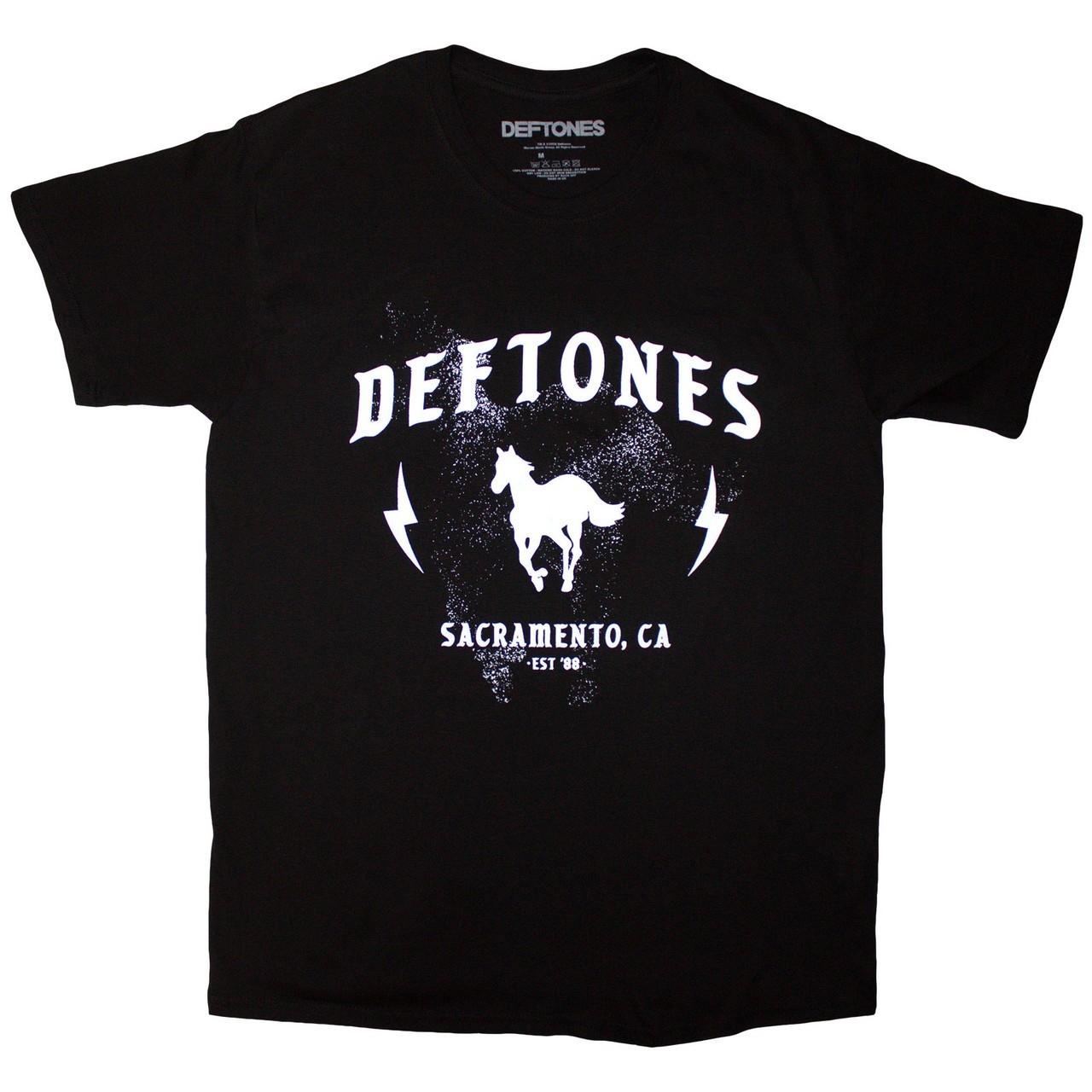 Официальная футболка Deftones Electric Pony Черная Классический Рок Метал-группа Лицензированная XXXL
