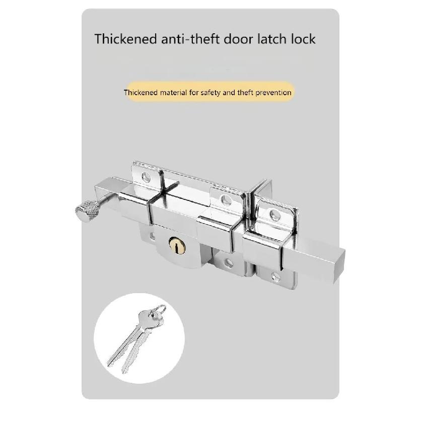 Thickened fence door cross key old-fashioned exterior lock anti-theft door wooden door lock mechanical pin lock door ruler lock