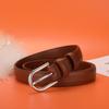Women's Versatile Pin Buckle Leather Belt for Casual Pants and Dresses