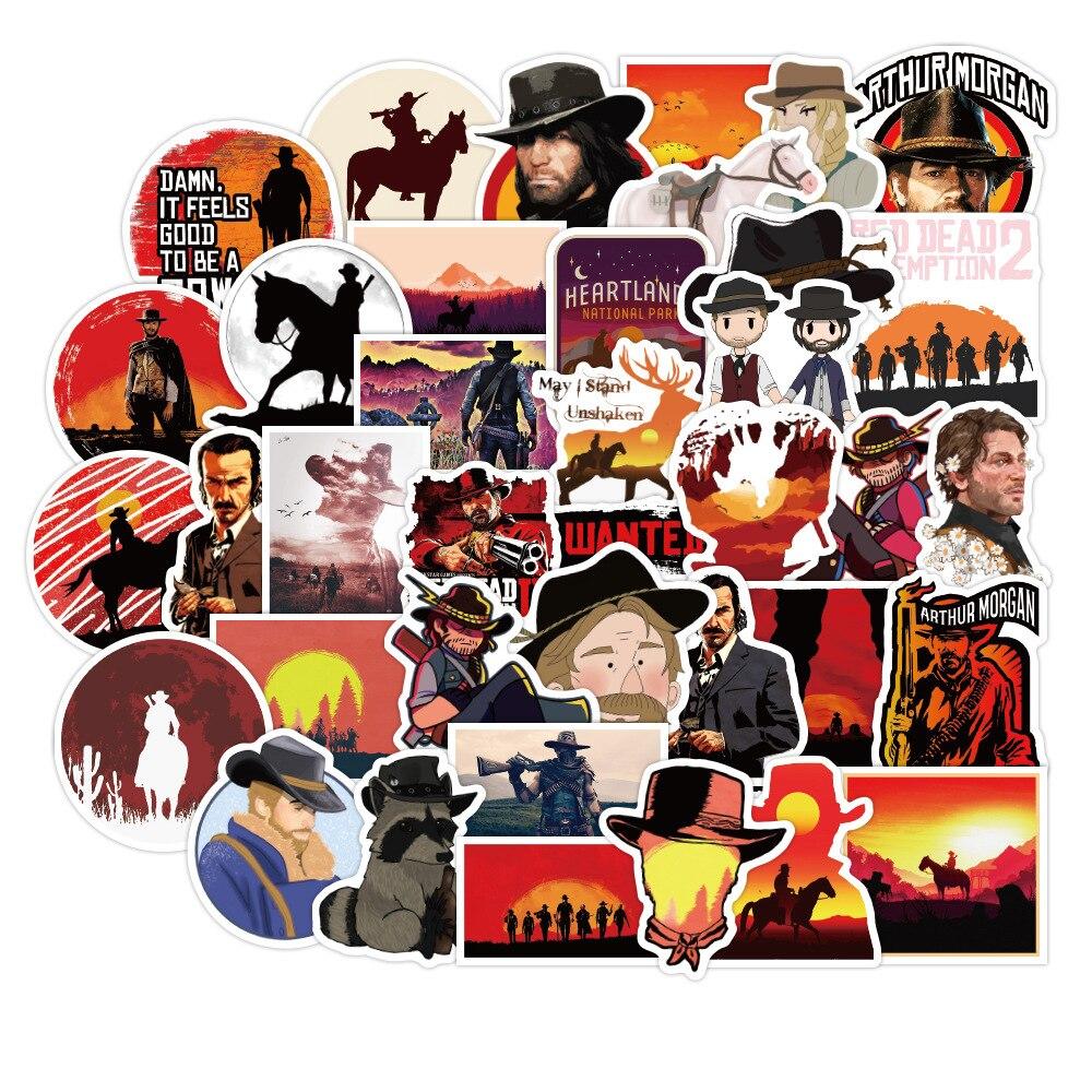 Kjøp 50PCs Kids Stickers Red Dead Redemption Game Stickers Waterproof ...