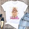 Cute Pink Poodle Animal Print White Tshirt FeUnisex Dog Mothers Lover Tshirt Mothers Day Gift Graphic T Shirts Women Clothes