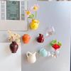 Unique Mini Vase Fridge Magnets Decorative Flower Arrangement Vase 3D Vase Magnet  Wedding Decor