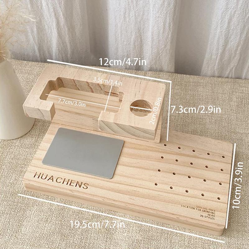 

{Summer2} {Summer2} Nail Drill Machine Bits Wooden Holder For Nail Training Nail Art Accessories DIY Manicure Tools Storage Rack