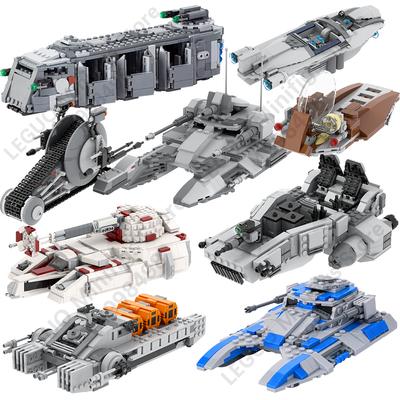 MOOXI Interstellar Sci-Fi Movies Space Wars Tank Train Transporter DIY Diorama Adults Building Blocks Set Children Toy MOC Brick