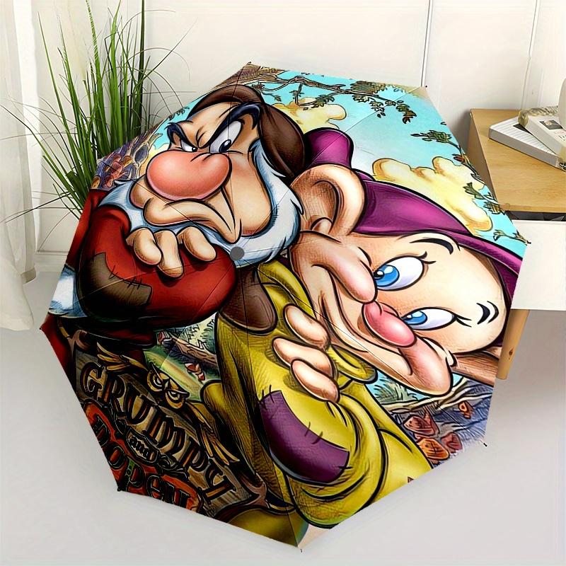 

Grumpy,Dopey Themed Automatic Opening and Closing Folding Umbrella, Reinforced 8 Ribs, Compact Travel Design, Fashionable Folding Umbrella,