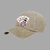 Baseball Caps Men Women Vintage Washed 100% Cotton Dad Hat Funny Poker Pattern Print DIY Team Logo Snapback Cap Hip Hop Hat