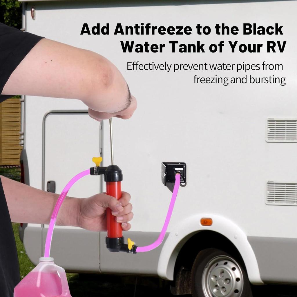 Thickened Car Oil Extraction Siphon Pump for RVs - Manual Tube and Air Pump
