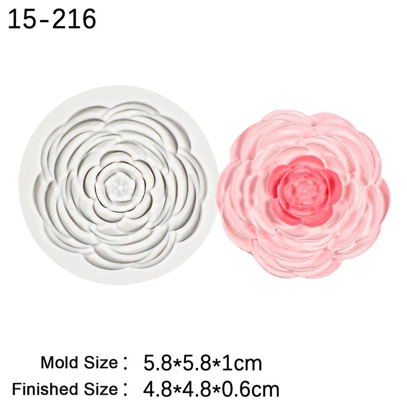 Силиконовая форма для мастики Торт Роза Цветок персика Выпечка Шоколад Декоративная форма 15-71