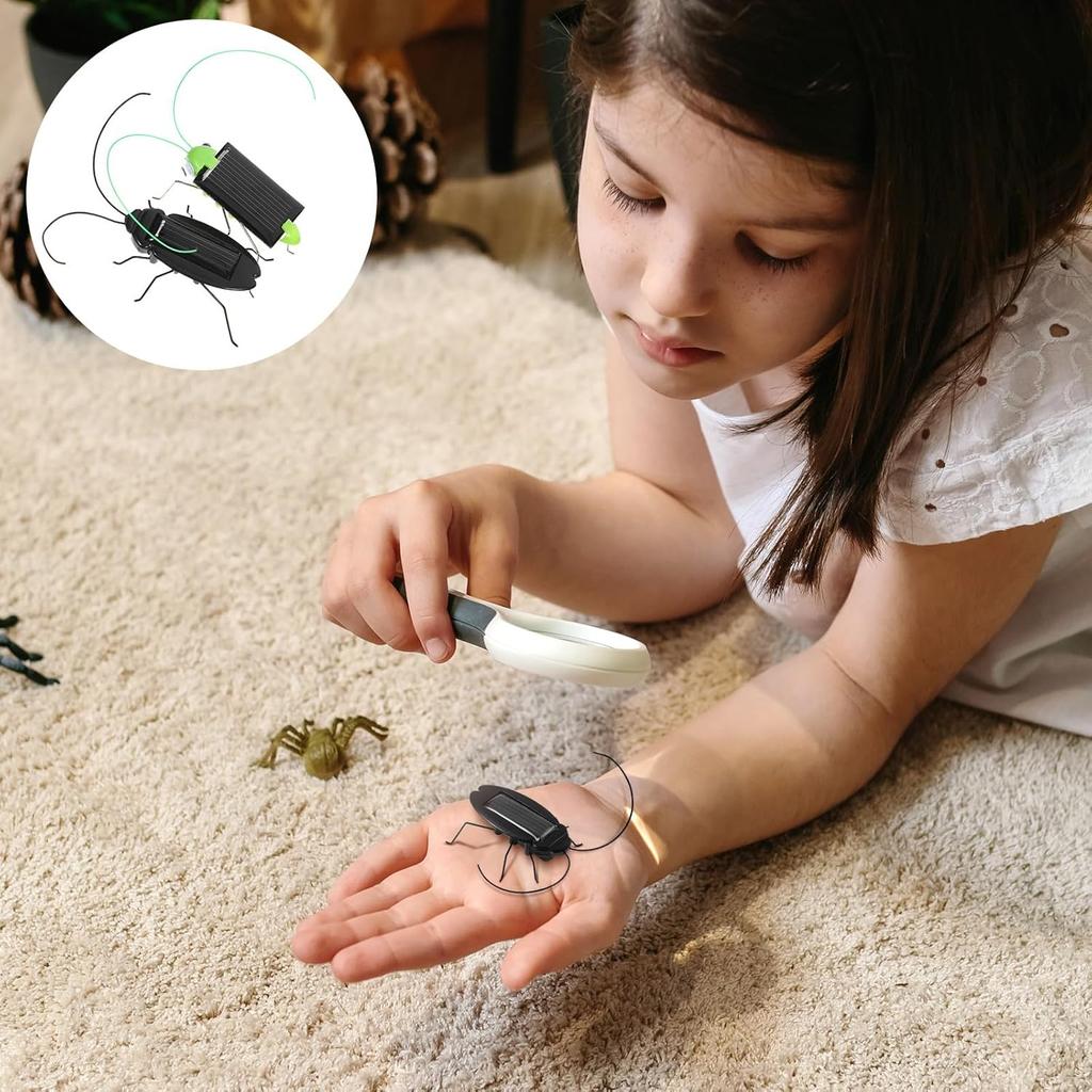 Solar Powered Educational Grasshopper Simulation Insect Prank Trick Toy