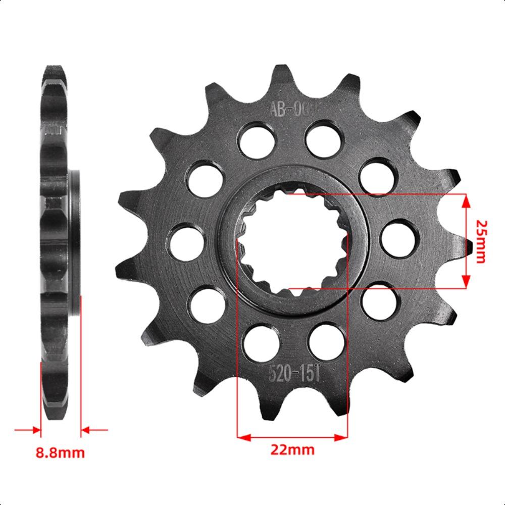 520-15T 520 40T Motor Bike Front Sprocket Gear Wheel for K*TM 520 EXC Enduro Racing 2000 2001 2002 front 15T