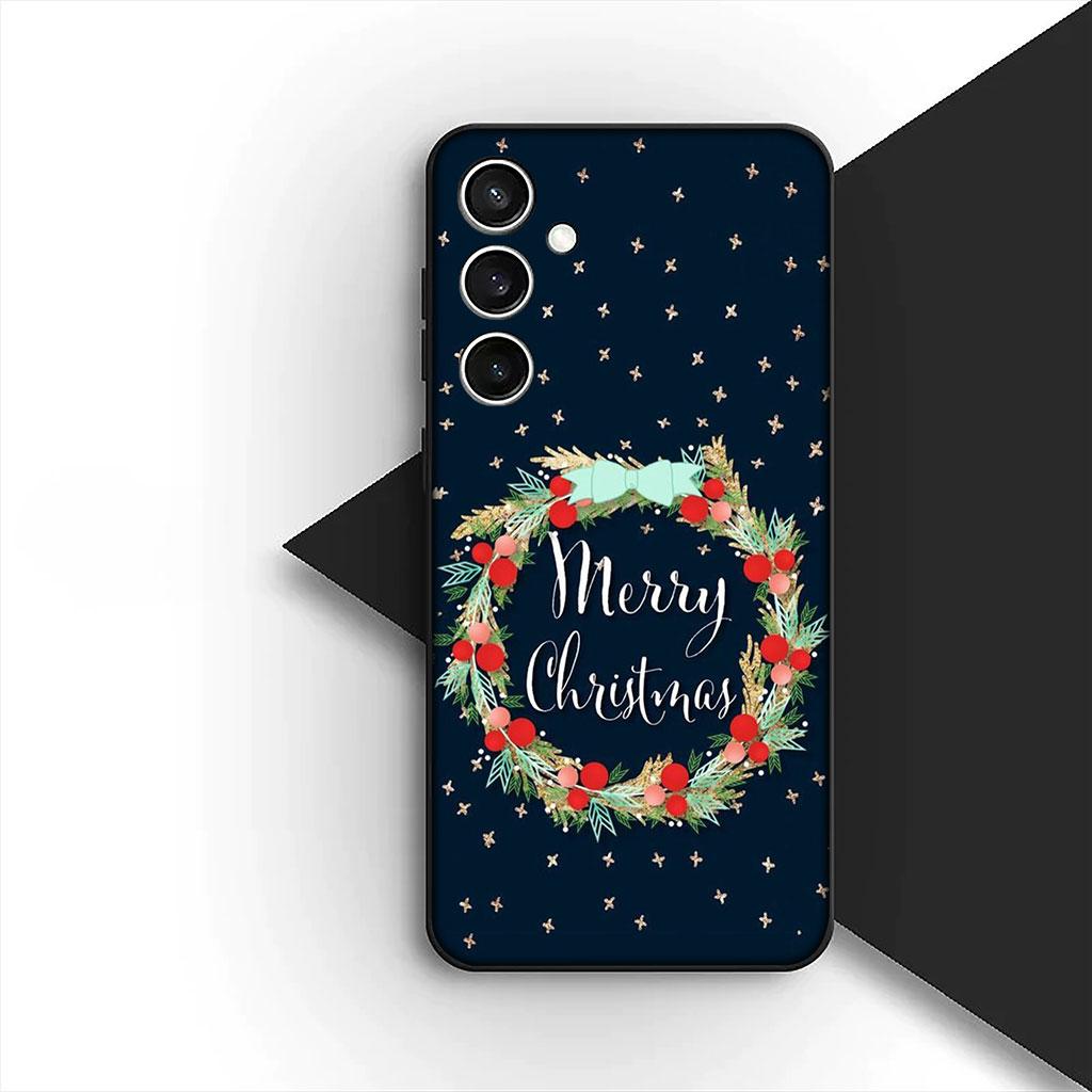 Snow Merry Christmas Tree Deer gift Silicone Phone Cover for Apple iPhone 17 Air 12 13 Pro Max Mini ProMax 7 + 8 Plus Soft Case