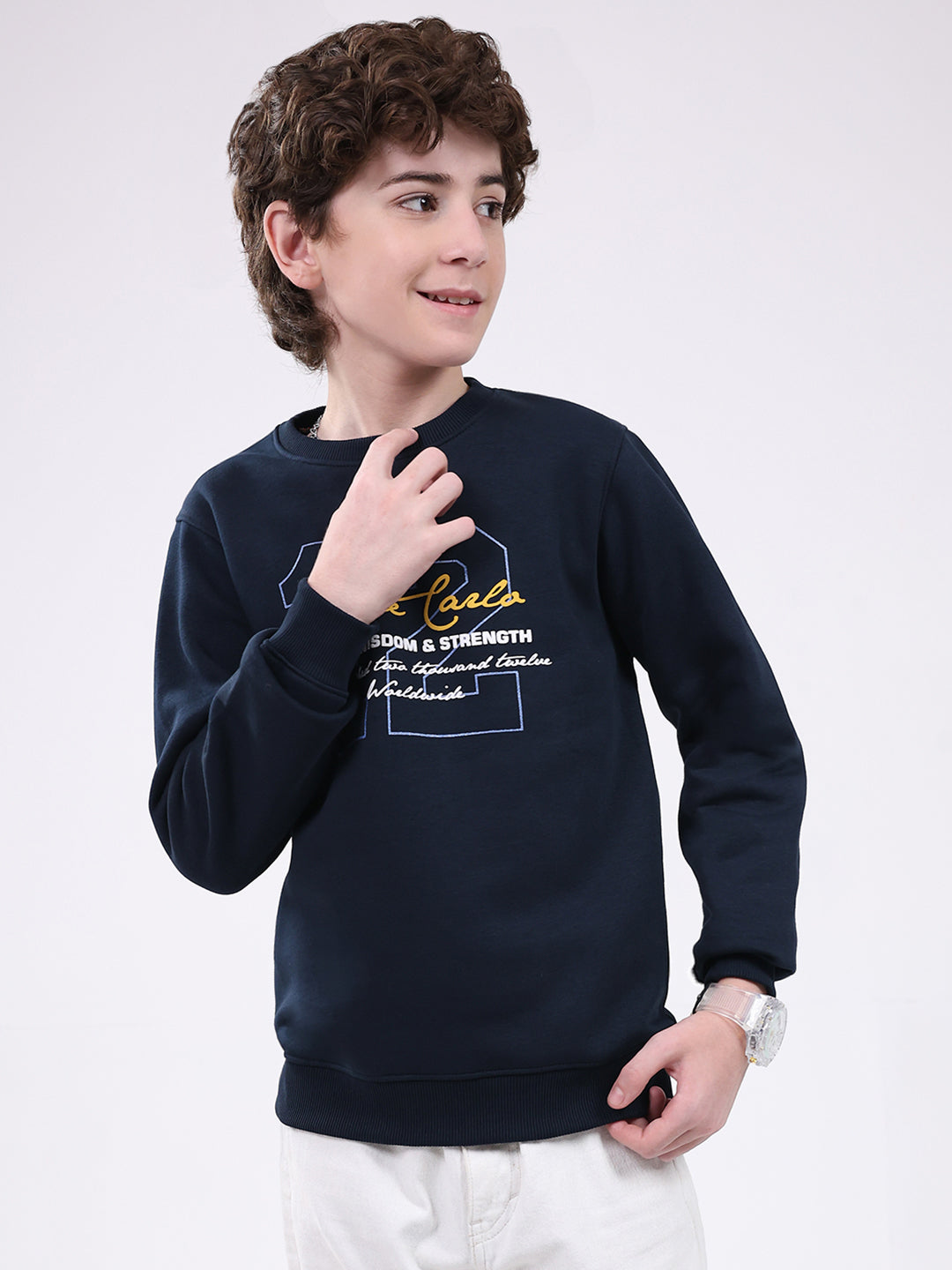 Monte Carlo Boy Regular Fit Navy Blue Sweatshirt 4-5 Years темно-синий
