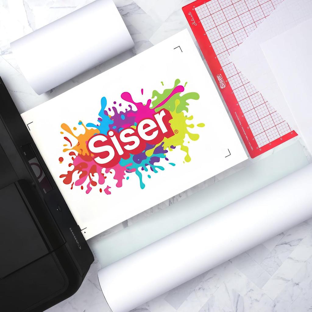 SISER EasyColor DTV 8.4'' x 11'' Sheets - Inkjet Printer Compatible Heat Transfer Vinyl (10 Sheets)