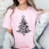 Paw Christmas Tree T Shirt Dog Cute Xmas Mum Lover Trees Vintage Comfortable Stylish Homme Streetwear Unisex Versatile