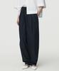 UMARMUNG Lightweight Cotton Oval Silhouette Pants_Navy