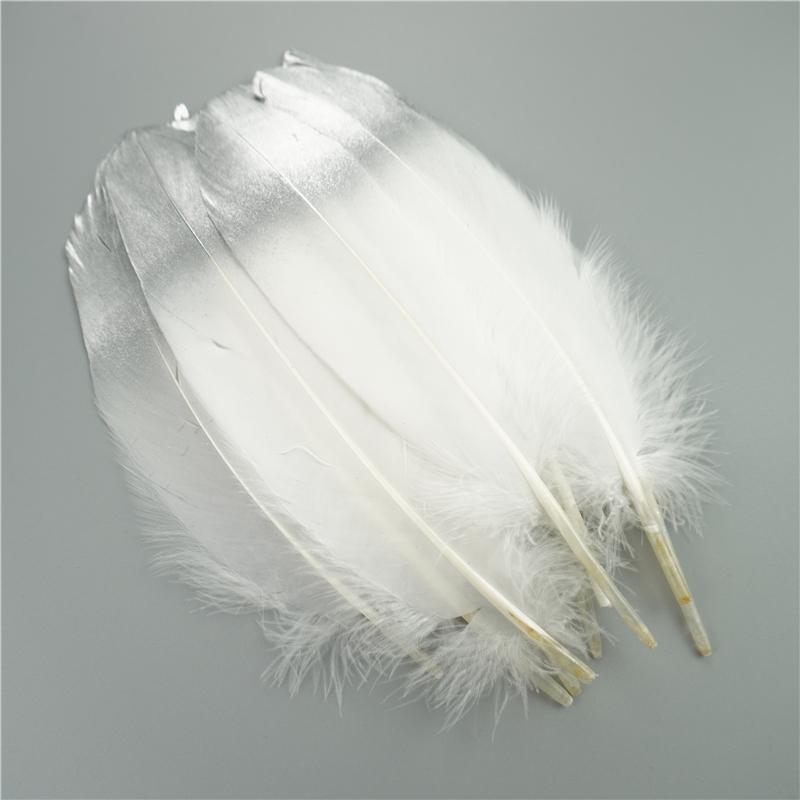 10Pcs Golden Goose Feather 15-20cm Silver Swan Plumes Dream Catcher Accessories DIY Jewelry Creation Feather Holiday Decorations