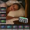 Digital Alarm Clock RGB LED Colorful Clocks Loud Alarm Clocks with Night Light for Home Office Best Gifts