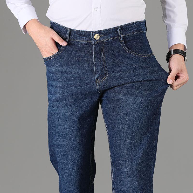 LIMENG Men's Straight-Leg Stretch Casual Jeans