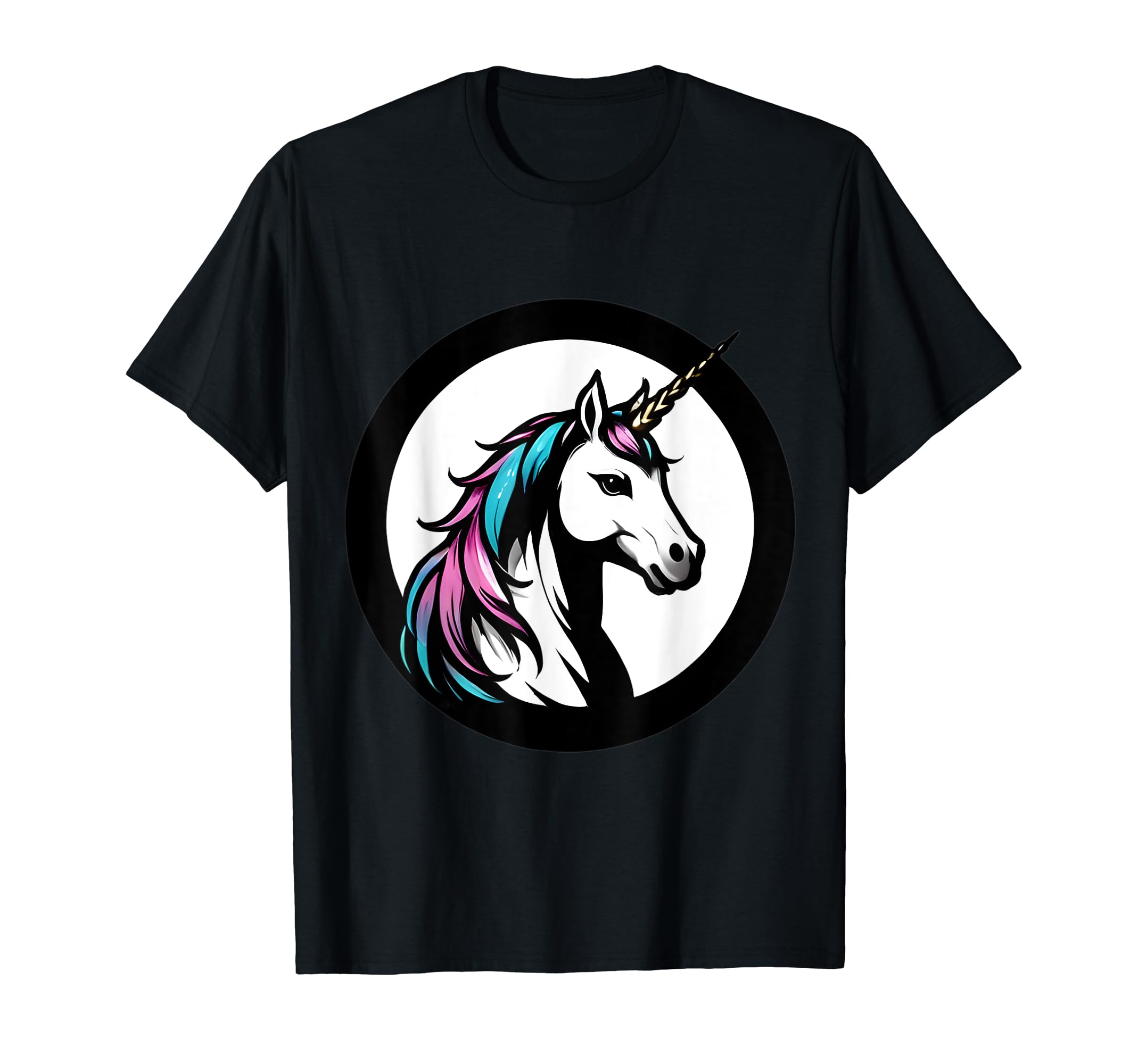 

Enchanting unicorn plush toy with a colorful mane. Magical. T-shirt чёрный