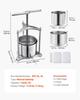 Fruit Wine Press, 1.6 Gallon/6L, Stainless Steel Manual Juice Maker with Powerful T-Shaped Handle, Juice Making for Apple/Grape/Orange/Berry,