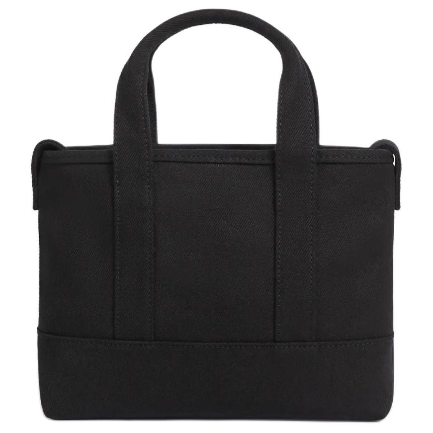 Kenzo Utility Logo Print Cotton Tote Bag Women Tote Bags Black FE68SA910F3699
