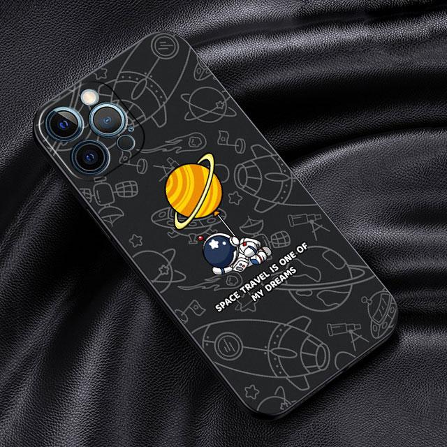 

Мягкий чехол для Apple iPhone 11 13 Pro Max 14 12 Mini 7 8 Plus X XS XR SE 2020 6 6S 5 5S Чехол для телефона Funda Мультяшный Крутой Астронавт iPhone 5 5S SE