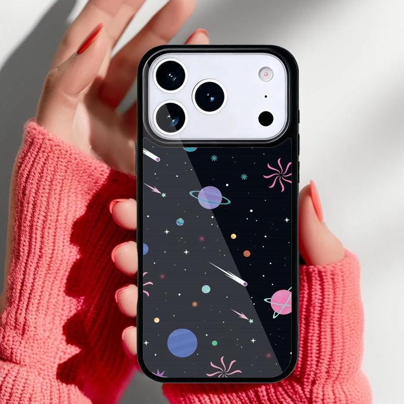 Aesthetic Planet Phone Case for iPhone 17 16 15 14 13 Pro Max Back Cover for 12 11 Pro Coque