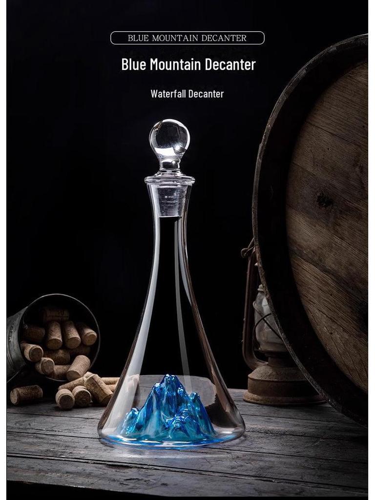 Jinshan Crystal Decanter with Iceberg Base - Customizable Logo for Hotels and Clubs