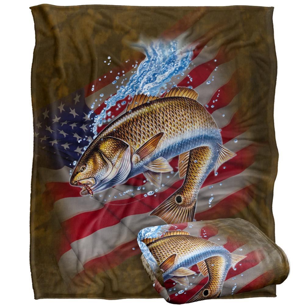 JQ Licensing Silky Redfish Fishing Supersoft Blanket