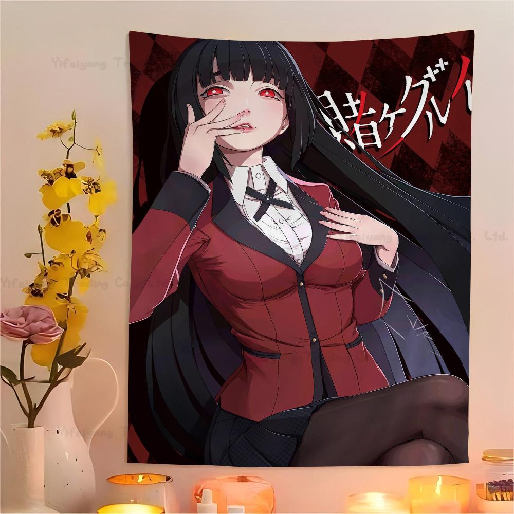 Kakegurui Jabami Yumeko Chart Tapestry Art Science Fiction Room Home Decor Cheap Hippie Wall Hanging
