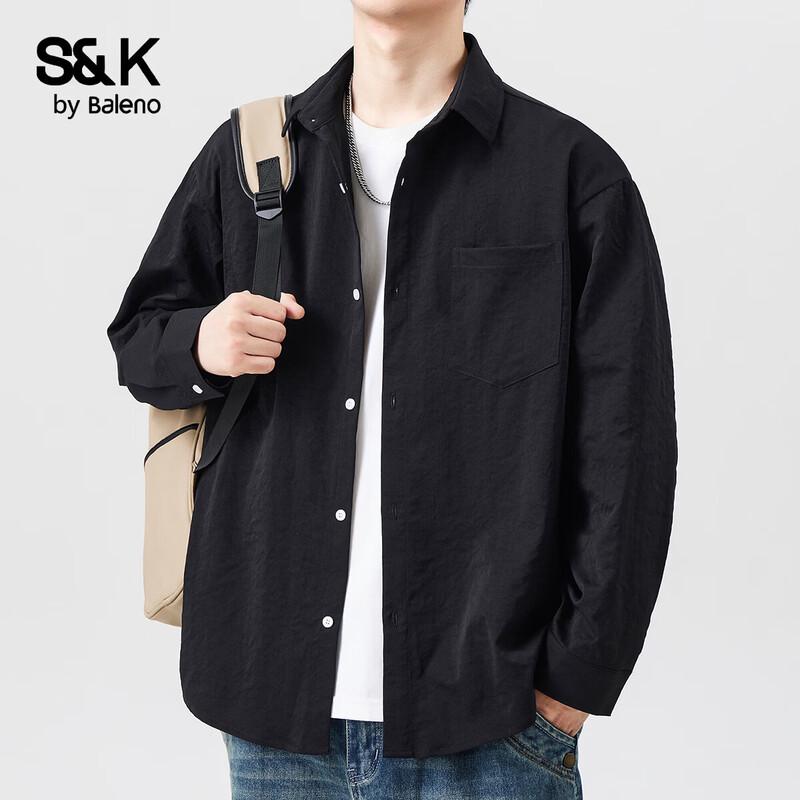 Baleno Men's S&K Loose Fit Long Sleeve Casual Shirt