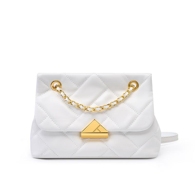 

Женская сумка новая из воловьей кожи первого слоя ромбовидная сумка-цепочка сумка-мессенджер подмышку черная кожаная женская сумка