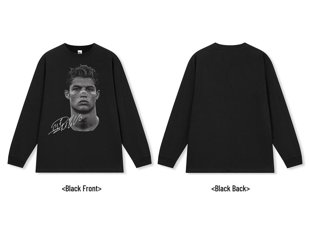 Cristiano Ronaldo Retro Distressed Heavyweight Cotton T-Shirt