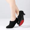 Women Latin Oxford Cloth Heels Soft Bottom Modern Party Ballroom Tango Dancing Shoe Sneakers Woman Salsa Dance Shoes