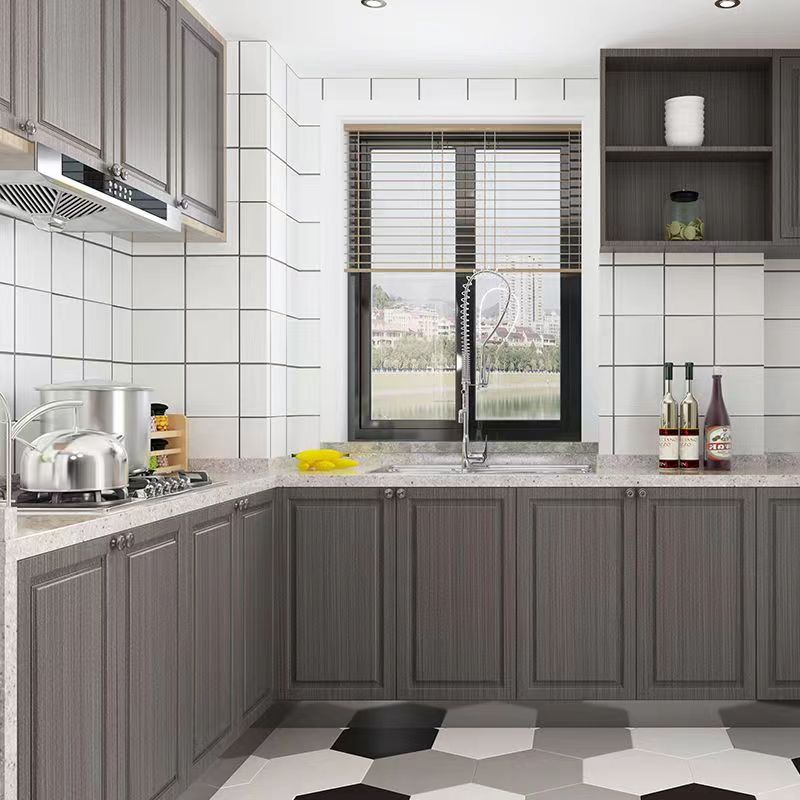 Furniture Renovation Sticker Waterproof Wood Grain Wallpapers Desktop Cabinet Cabinet Door PVC Self-adhesive Decorative Film