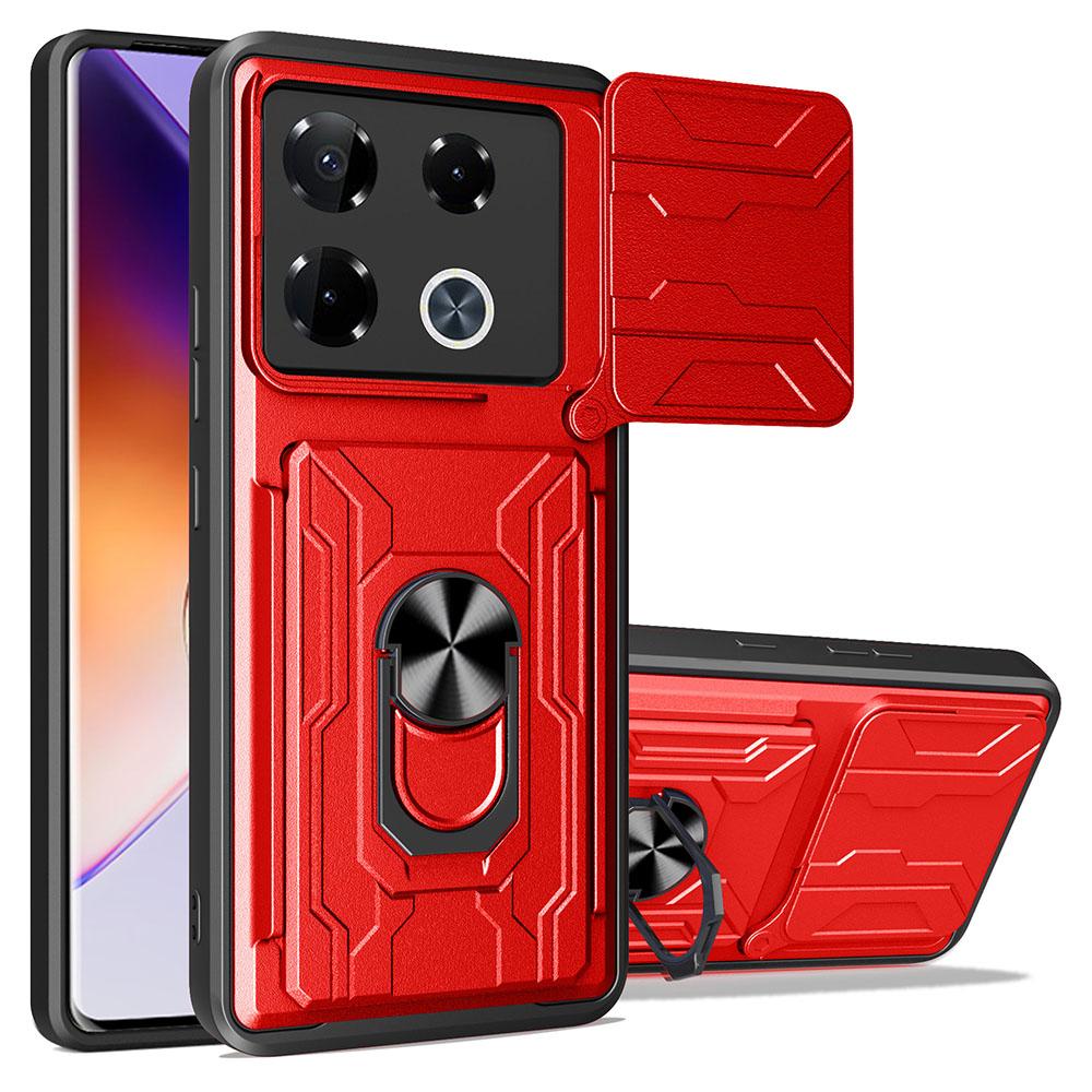 Phone Case For Infinix Note 40 Pro+/Note 40 Pro 5G/4G PC+TPU Kickstand Back Cover with Camera Slider