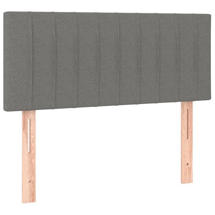 VidaXL Tête de Lit Meuble de Chambre à Coucher Accessoire de Lit Simple Tête de Cadre de Lit Intérieur Gris Foncé 80x5x78/88 346201