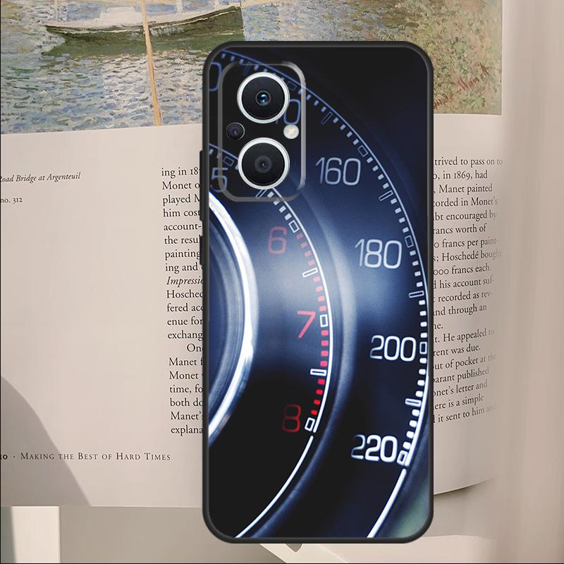 Cool Retro Speedometer Cover For OPPO Reno 14F 11F 12F 13F 10 11 12 13 14 Pro 7 8 Lite OPPO Find X6 X8 X9 Pro Case