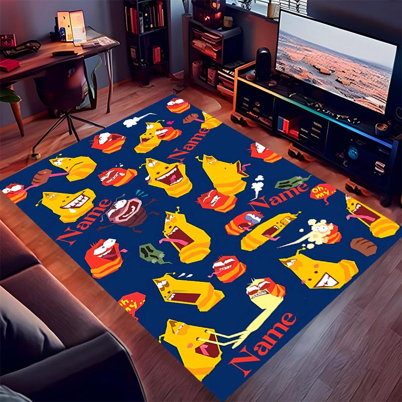 Custom Personalization Larva Print Area Rug - Soft, Washable Non-Slip Indoor Mat,Living Room,Home&Office Decorative Rug
