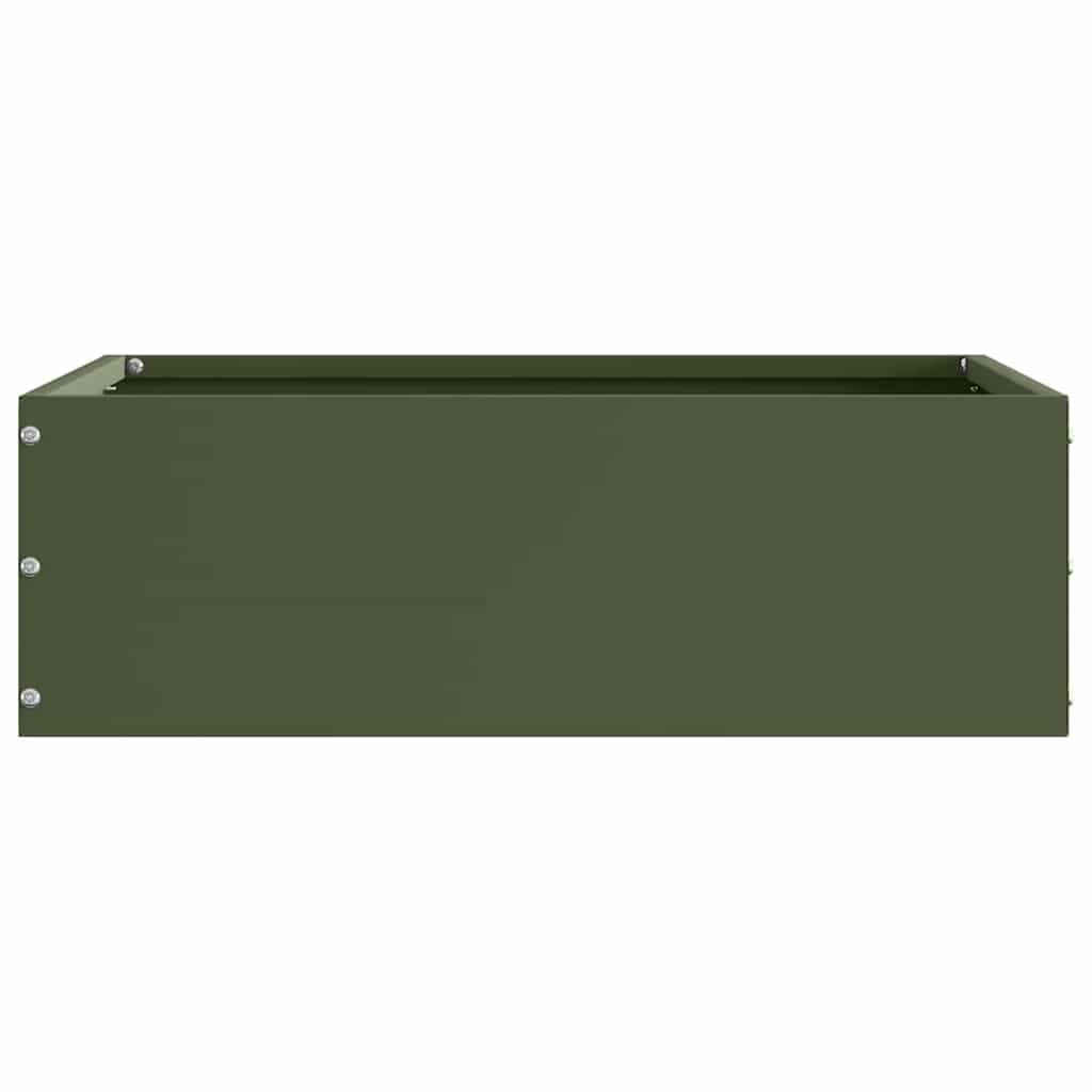 Lawn Edging Olive Green 40 X 40 X 13 Cm Steel