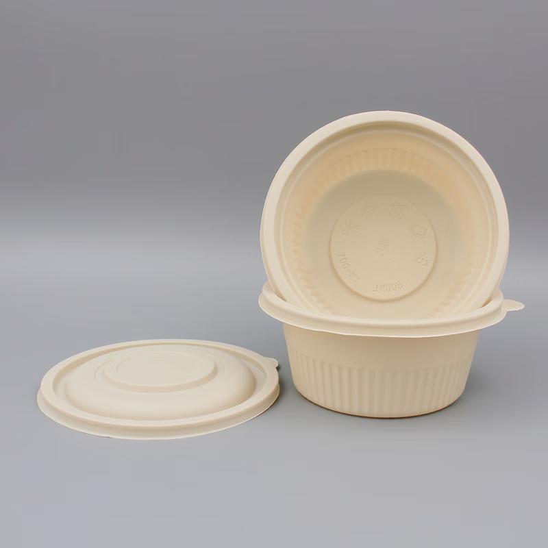 Degradable Round Disposable Food Containers with Lids