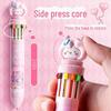 Kaba Bear Multi-Color Ten-in-One Ballpoint Pen - Cute Cartoon Design for Creative Students
