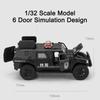 1:32 DongFeng MengShi Honda Accord Police Car Model Toy Metal Diecast Pull Back Doors Opend Vehicles Models Boys Holiday Gifts