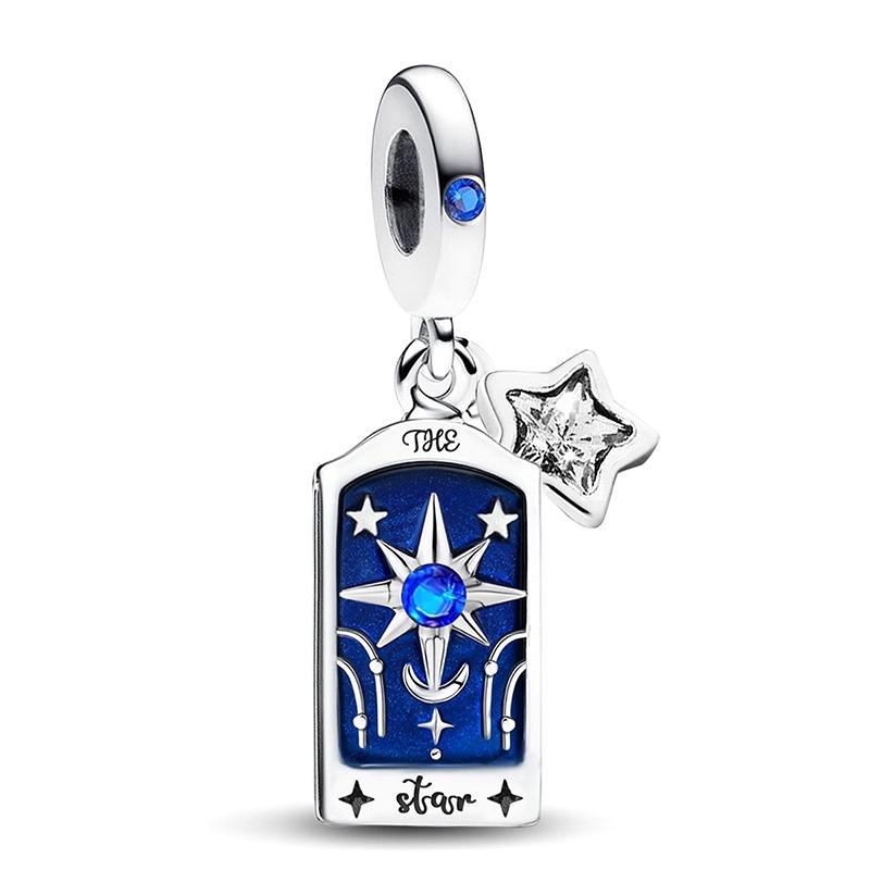925 Silver Mysterious Fashion Tarot Card Series Charms Beads Fit Original Pan Bracelets Bangles Fine Jewelry Gift