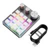 16 Keys Triple Knob Mechanical Keyboard Type-C Wired/Bluetooth-Compatible Wireless Keyboard LED Backlight for PC Computer Gaming