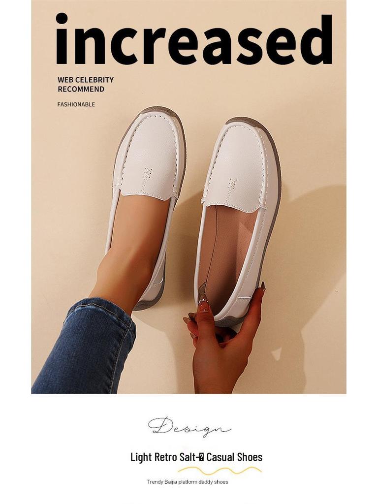 2025 Women's Casual Loafers: Comfortable Soft Sole & Upper, Plus Size, Bean Shoes